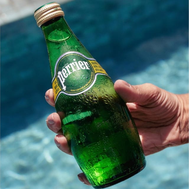 Perrier Mineral Water.
